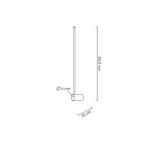 Lampa ścienna OMBRE 80 biała - Moosee
